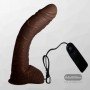 Big Bent 10" Suction Cup Chocolate Realistic Vibrator RSV-075