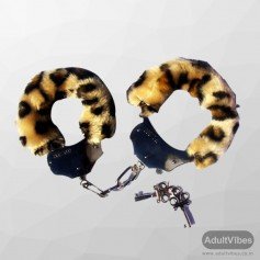 Fetish Fantasy Furry Cuffs in Leopard BDSM-005