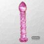 Dotted Purple Glass Dildo GD-006