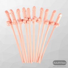 Pack of Ten Willy Straws  Blow me KP-001